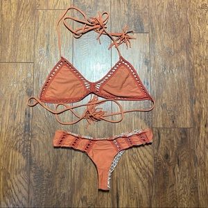 SOLD 🅿️🅿️Acacia swimwear Andy top and Chuns bottom in papaya